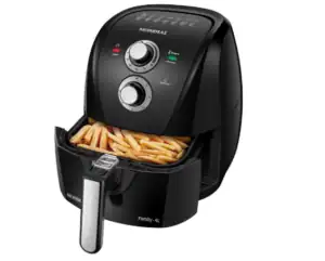 Air Fryer Mondial AFN-40 4 Litros aberta com batatas fritas douradas