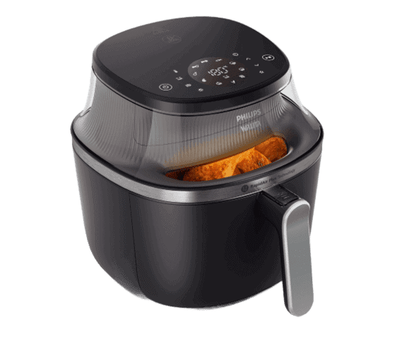 Detalhe da Philips Walita Série 3000 XL , modelo NA 341, analisada para saber qual melhor air fryer digital do mercado.