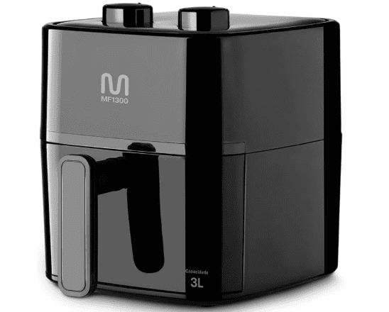 Fritadeira Elétrica sem óleo Air Fryer 3L 1200W 220V com Timer Sonoro Preto Multi - GO251