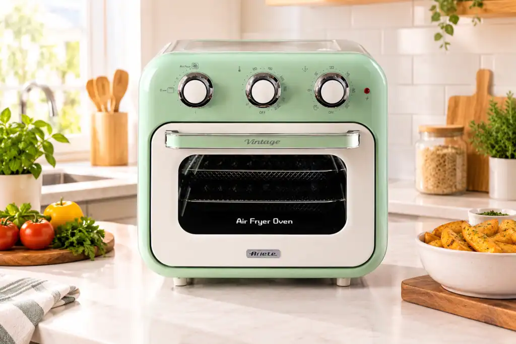 Air Fryer Ariete Vintage 4632 16L marca Ariete, modelo 4632, na cor verde 